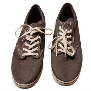 Women’s Size 9 Vans Off The Wall Gray Canvas Low Top Lace Up Sneakers